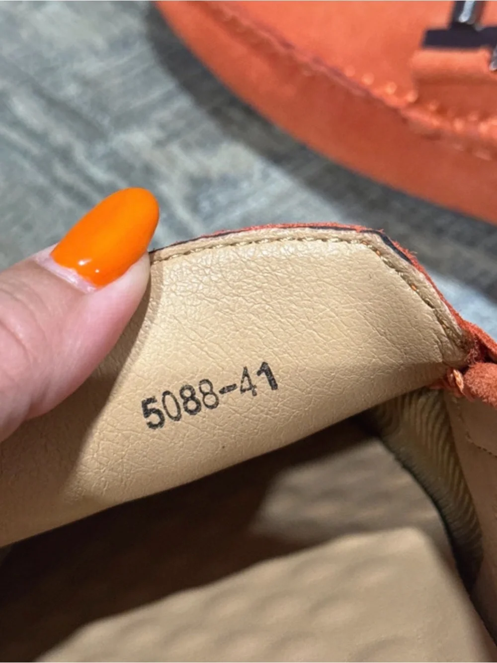 Men’s Orange Suede Bit Loafers